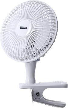 Status Portable 6-Inch Clip On Fan, White