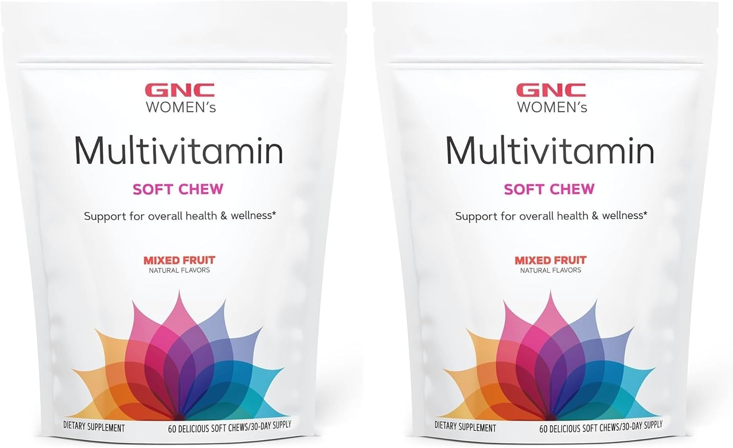 GNC Womens Multivitamin Soft Chew - Mixed Fruit (Pack of 2)