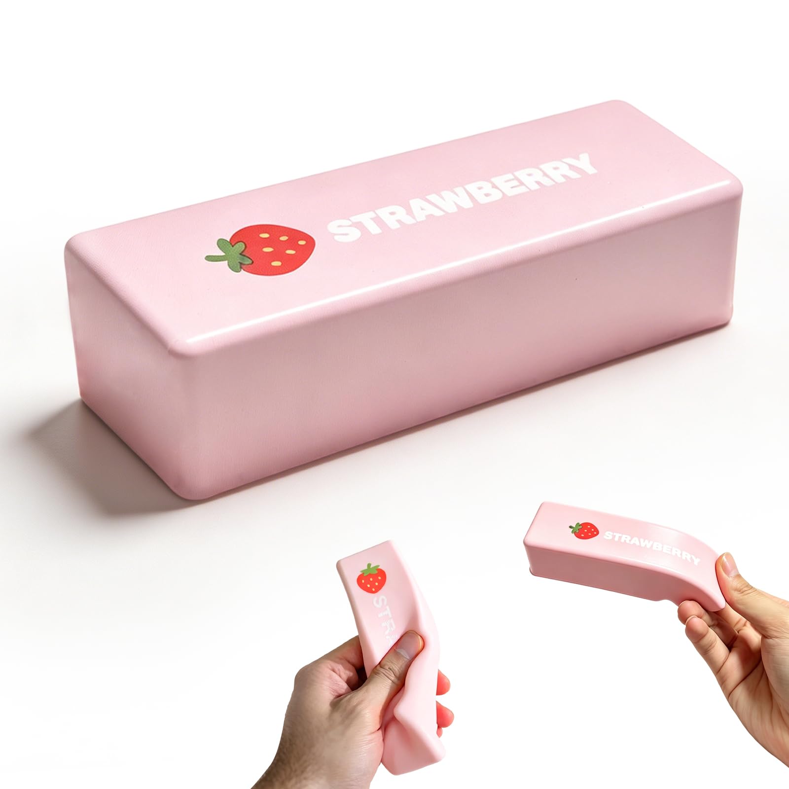 Pink Strawberry Butter Stick Squishy Slow Rise, Viral Slow Rising Soft Squeeze Fidget for Anxiety Relief, Sensory for Adults, Office Desk Novelty Gift (Strawberry Butter) — image 1