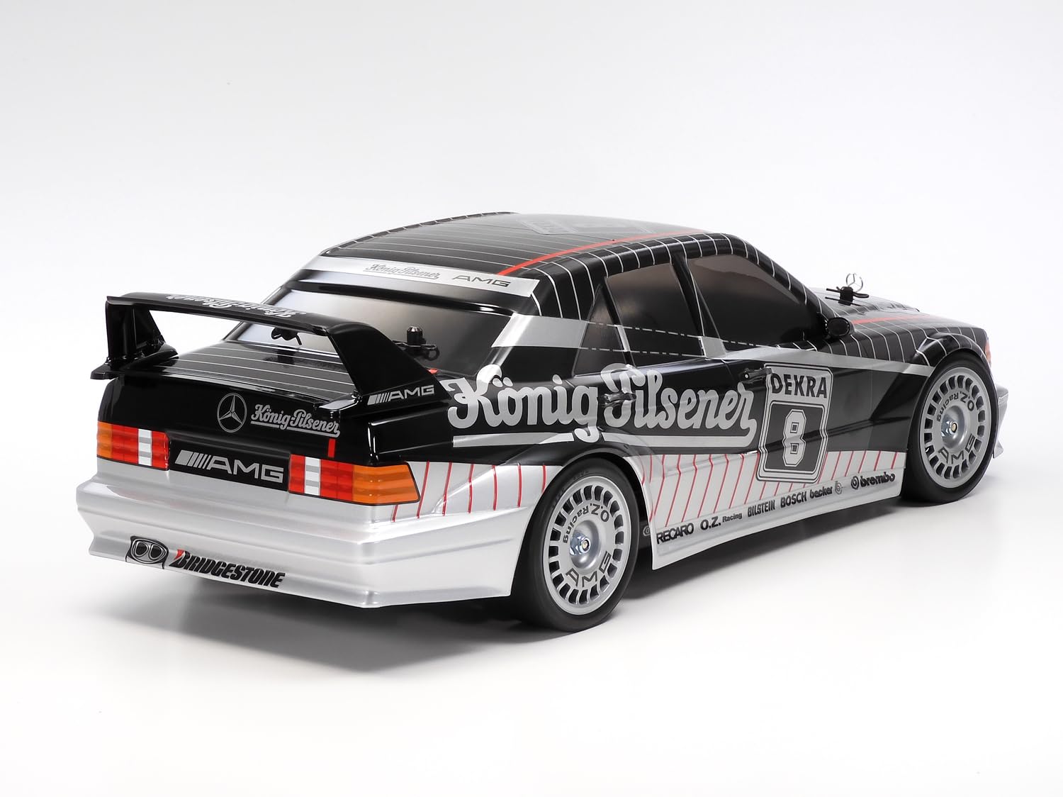 Tamiya 47525 1:10 RC M-B 190E Evo II Kö-Pi.LackiertTT-02 - ferngesteuertes Auto, Fahrzeug, Modellbau, Zusammenbauen, Hobby, RC Bausatz