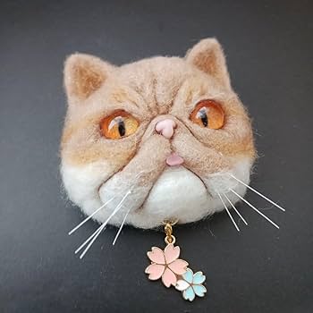mebaru-felt cat 羊毛フェルト 猫　エキゾチック　ブライスのお友達 mebaru-felt cat 羊毛フェルト 猫 エキゾチック ブライスのお