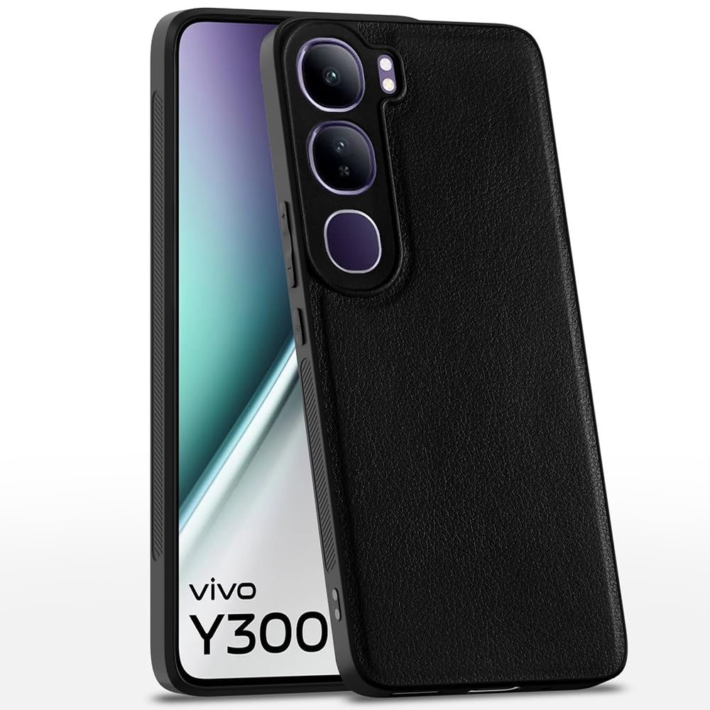 Casotec Back Cover for Vivo Y300 5G/V40 Lite 5G | Premium PU Leather | Full Camera Protection, Raised Edges, Soft-Touch Finish | Slim & Durable Protective Cover for Vivo Y300 5G / V40 Lite 5G (Black) Casotec Back Cover for Vivo Y300 5G/V40 Lite 5G | Premium PU Leather | Full Camera Protection, Raised Edges, Soft-Touch Finish | Slim & Durable Protective Cover for Vivo Y300 5G / V40 Lite 5G (Black)