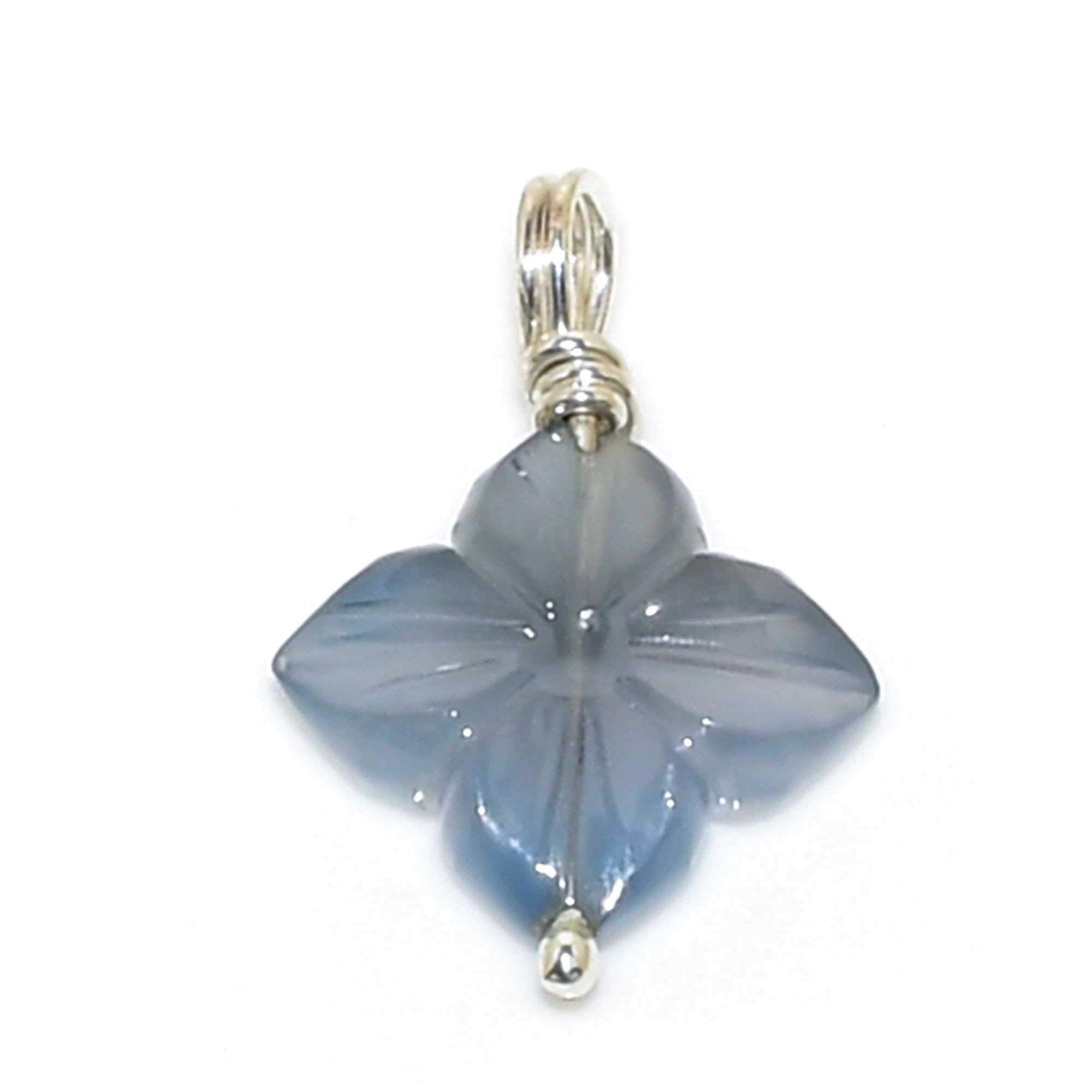 Collier Aigue-Marine femme pendentif fleur en argent sterling 925 véritable - 8