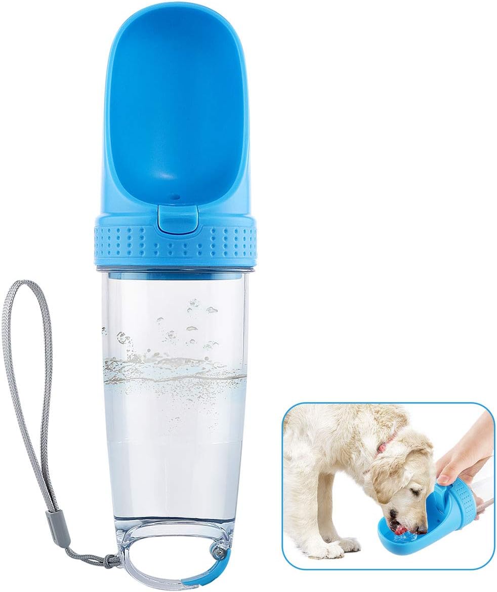 Kytely Dog Water Bottle, Portable Pet Water Bottle with Drinking Bowl, Leak Proof Dog Water Dispenser, Lightweight Puppy Travel Kettle,…