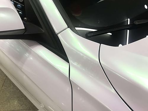 Vista 9 de 24"x60" (2 pies x 5 pies) Aurora White Galaxy Dust Gloss Chameleon Metallic Cambio de Color Vinilo Adhesivo Calcomanía Película Lámina Sin Burbujas