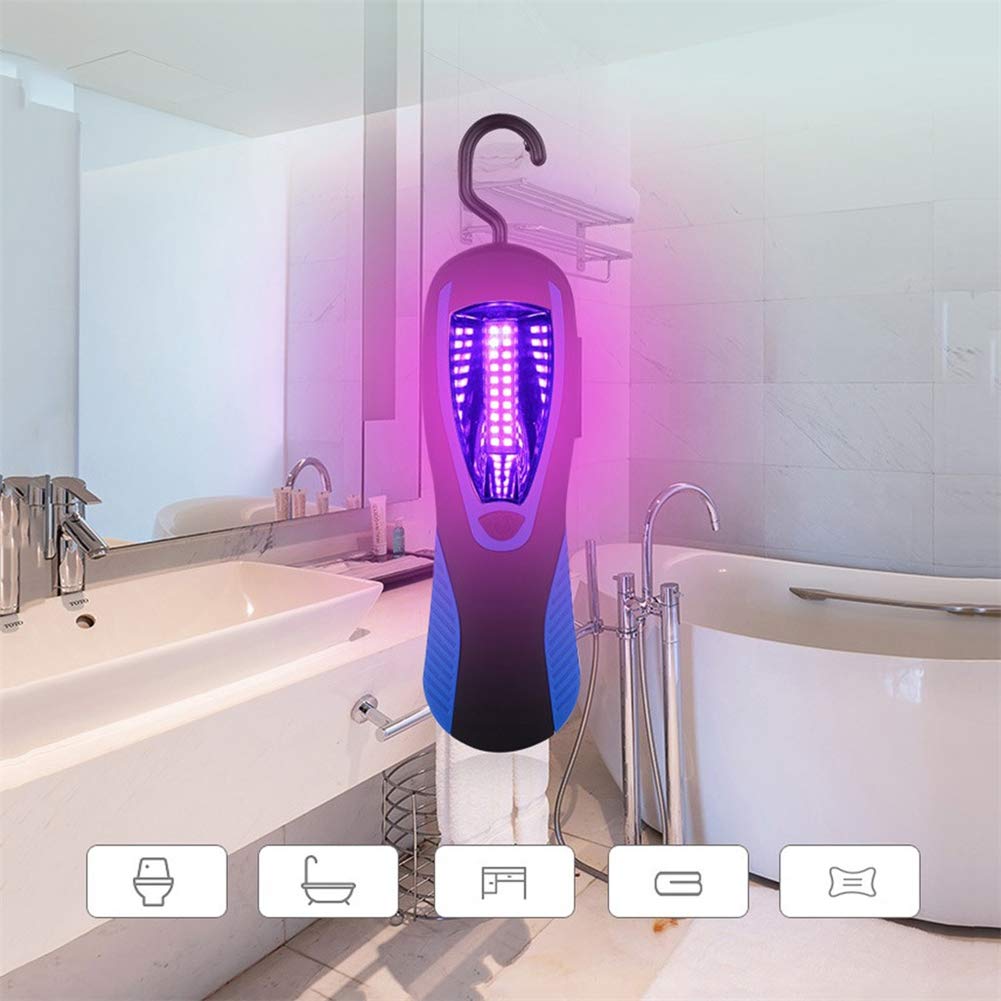 Esterilizar de mano LED de luz UV-C, USB recargable de la lámpara UV Inicio Luz Ultravioleta Filtro portátil para viajes de Hogares mascotas Aire