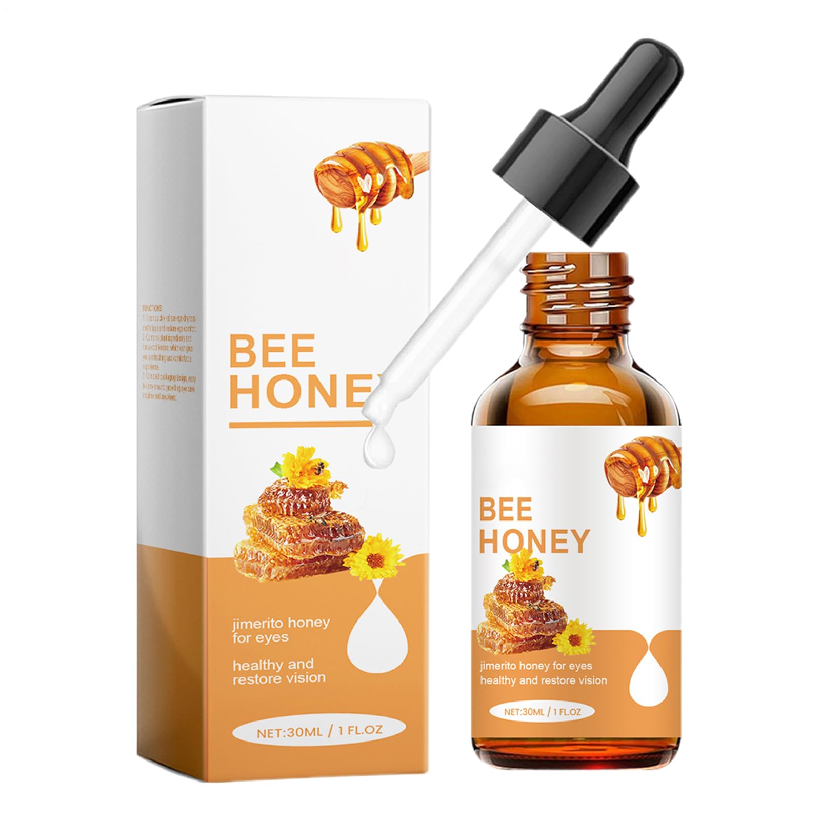 Jimerito Bee Honey serumm For Eye - 30ML Honey Eye Drops | Ee Honey Eye serumm Drops | Honey For Eyes | Eyedrops Pure & Natural Eye Care To Help Moisturize And Relieve Eyes For Dry, Irritated Eyes
