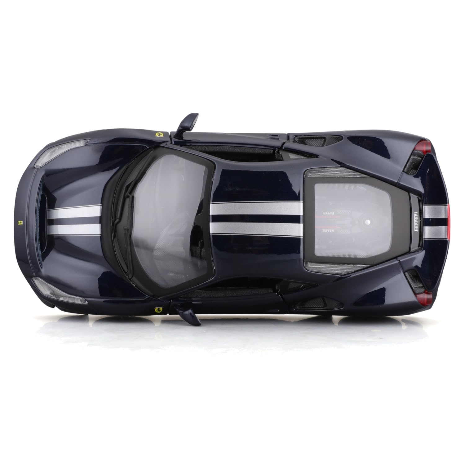 Bburago Ferrari 488 Pista (2018) : modèle de Voiture à l'échelle 1:24, Ferrari Race & Play Series, Portes Mobiles, Bleu (18-26026B)