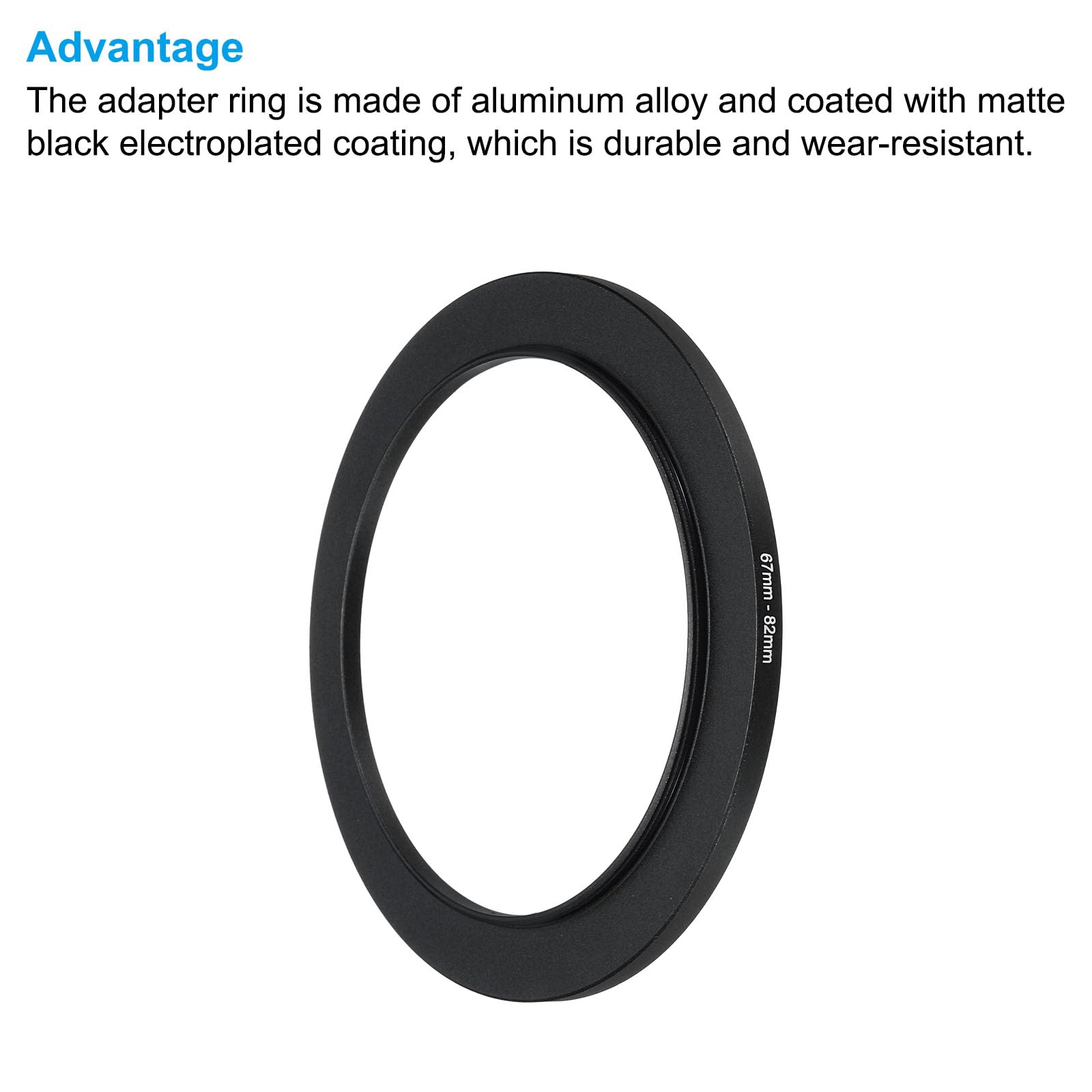 PATIKIL 67mm-82mm Metal Step Up Ring with Cleaning Cloth - Image 4