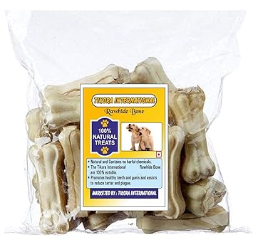 Tikora International 4 Inch Rawhide Bone for Dog | 500 GM Pack