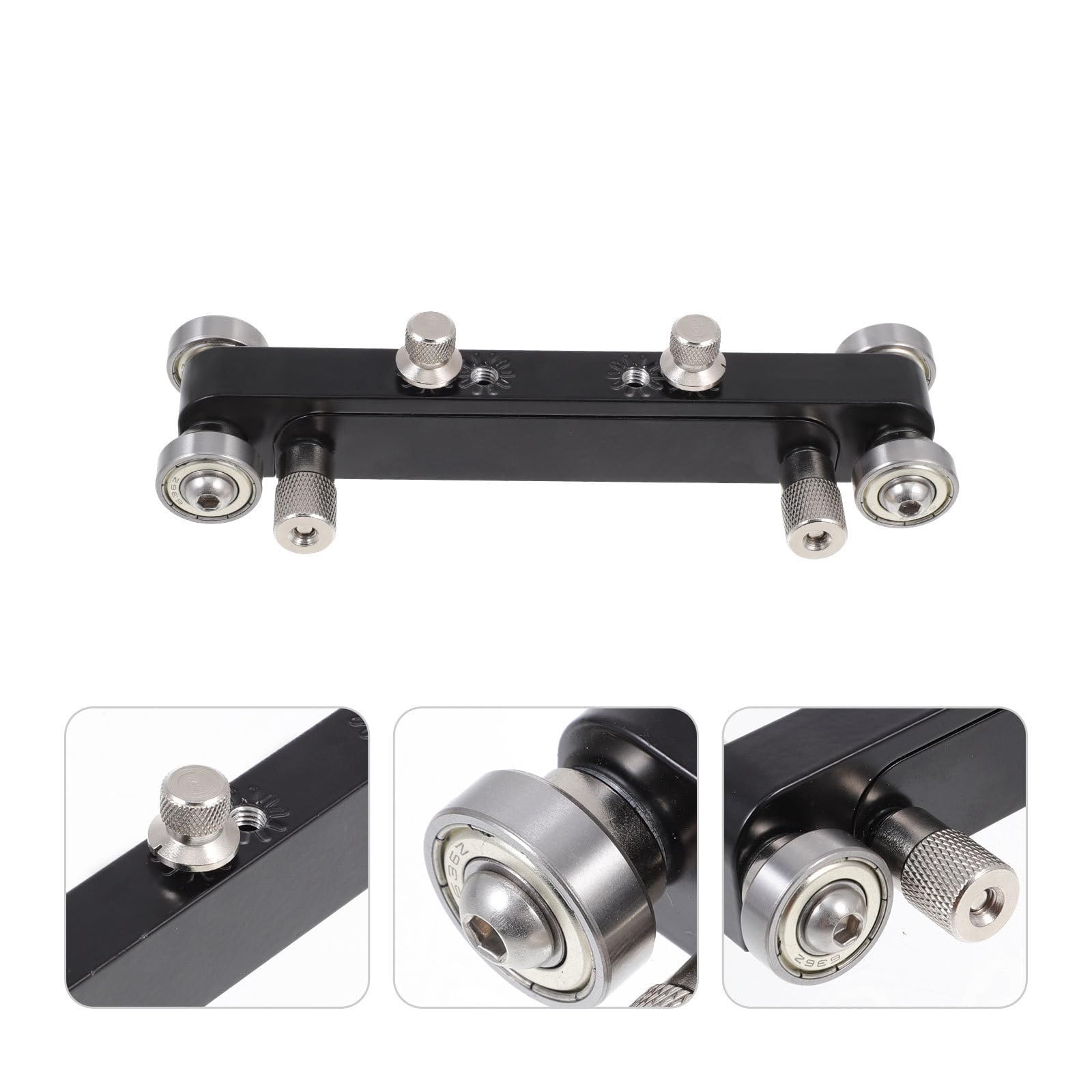 Lijadora de Tuercas para Guitarra Ajustable de Aleación | Aluminio Negro, para Cejuelas y Silletas de Plástico o Hueso, Altura Regulable, Útil en Luthería
