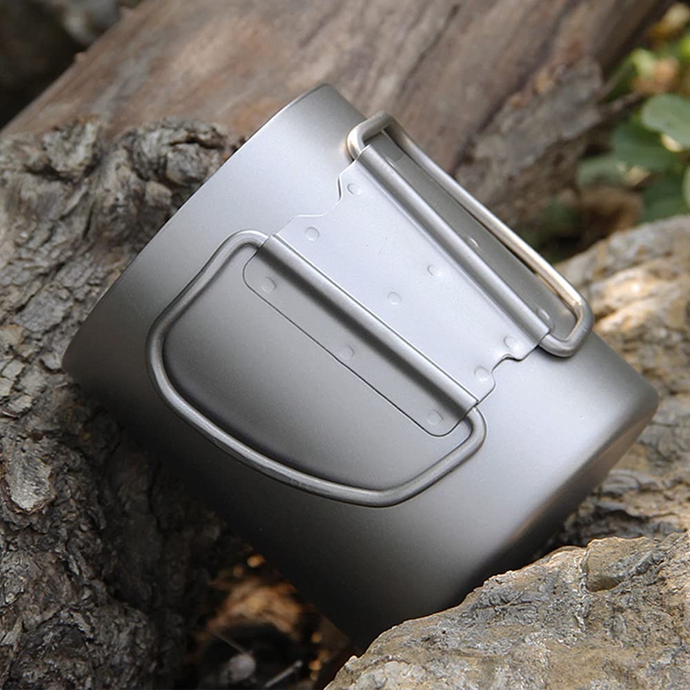 Titan Wasserbecher-220ml/330ml/450ml/550ml Doppelwandige Titanium Wassertasse Kaffee Tee Becher für Home Office Outdoor Camping Wandern Rucksack Picknick