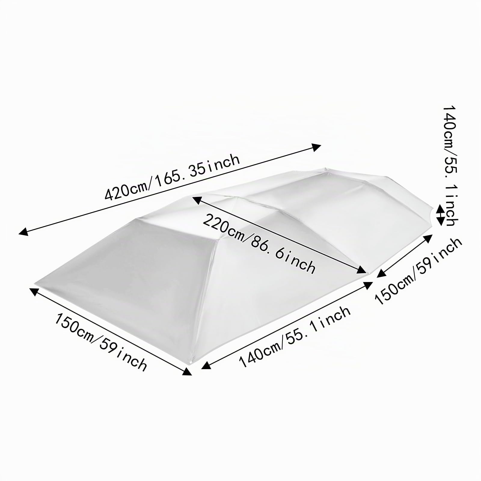 Tente de voiture semi-automatique pliable avec 4 ventouses en caoutchouc pour laisse à vent, housse et support pour SUV, berline, protection solaire et protection contre les intempéries