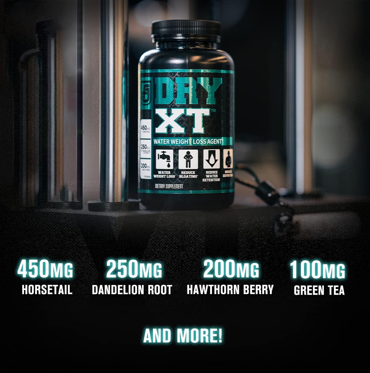 Dry-XT Water Reduction Diuretic Pills - Natural Supplement for Reducing Water Retention & Bloating Relief w/Dandelion Root Extract, Potassium, 7 More Powerful Ingredients - 120 Veggie Capsules : Health & Household