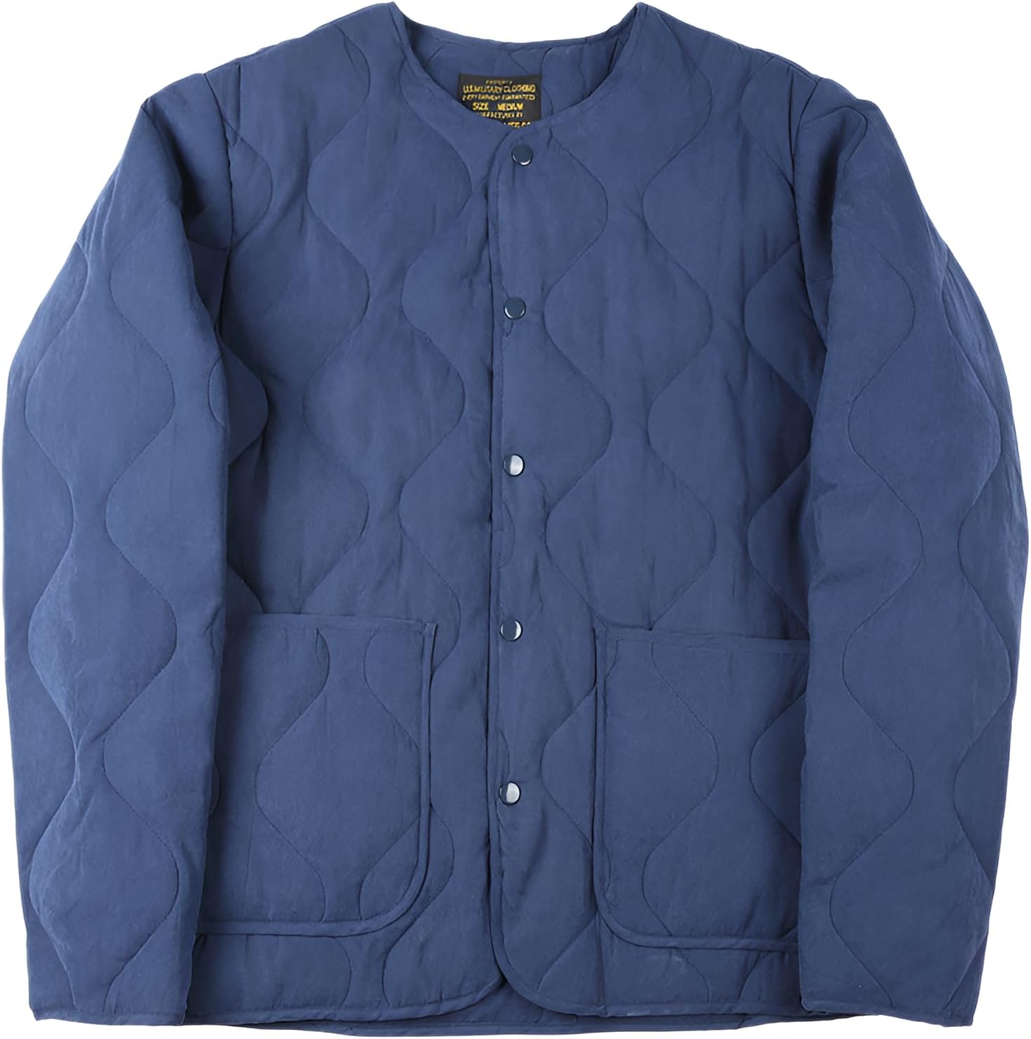 [Caividom] キルティングジャケット メンズ レトロ アウター 厚手インナー可 マルチポケット 肩パッド付き オールシーズン