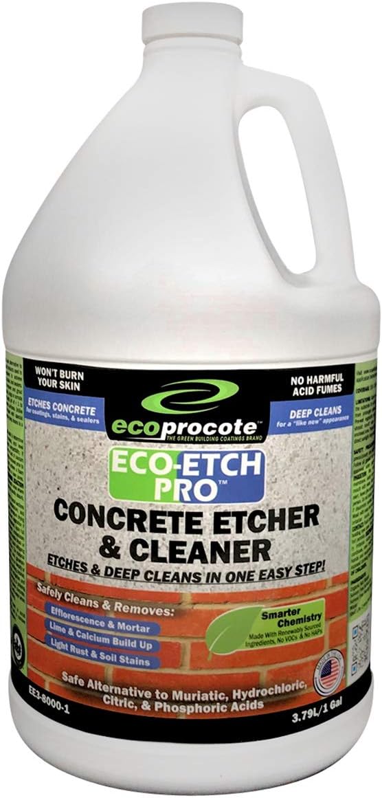 EcoEtch Pro, Concrete Etcher & Cleaner, Efflorescence Remover, Organic