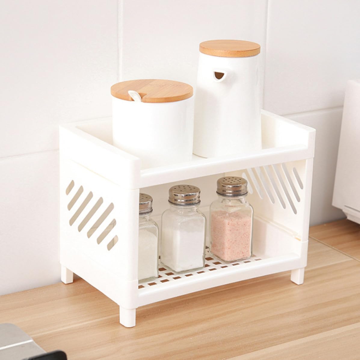 Garneck Kitchen Storage Rack Organizer Mini Double Layer for Cutlery image 3