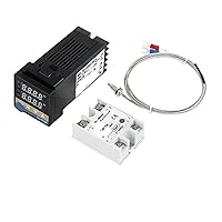 Vista 7 de Rex-C100 Short Shell Pid Temperature Controller + K Type Thermocouple + 40a SSR Relay + Heat Sink