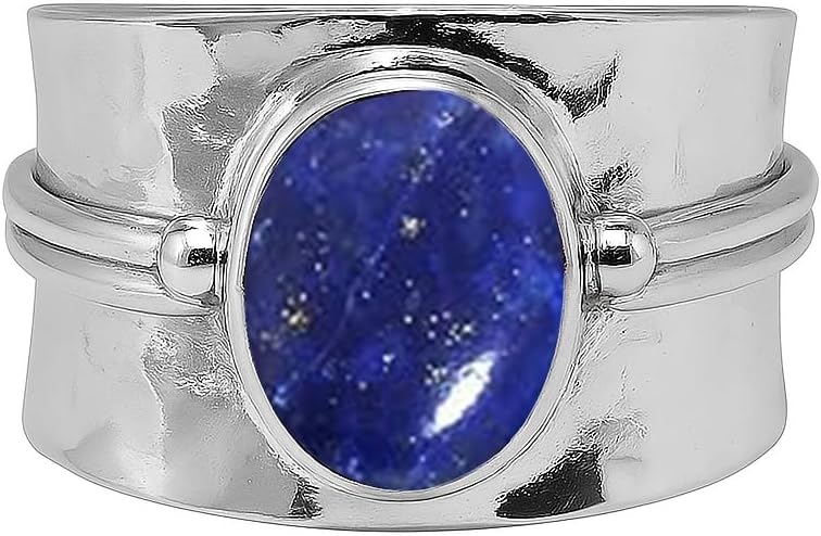 Purple Copper Turquoise Ring 925 Sterling Silver Thumb Band Oval Shape Gemstone Handmade Statement Ring For Women December Birthstone Bridesmaid Gift For Her By Silverkh