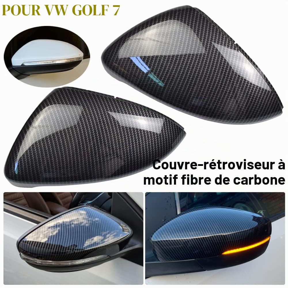 Couvercles de Rétroviseur pour V-W Golf MK7 7.5 GTI 7 Golf 7 R