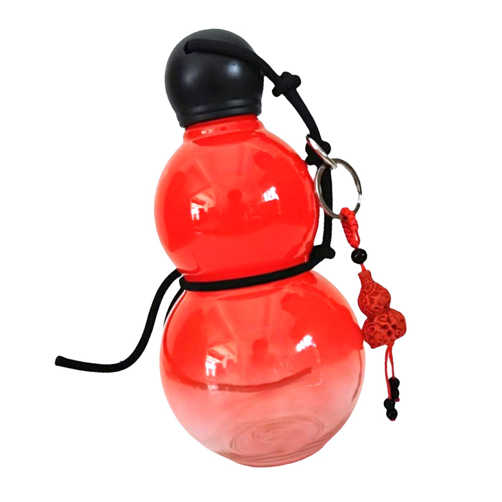 Vikye Gourd Water Bottle,700ml Water Bottle Gourd,Chinese Retro Inspired Bottle Gourd Water Bottle Wukong for Travel Gym (Red)