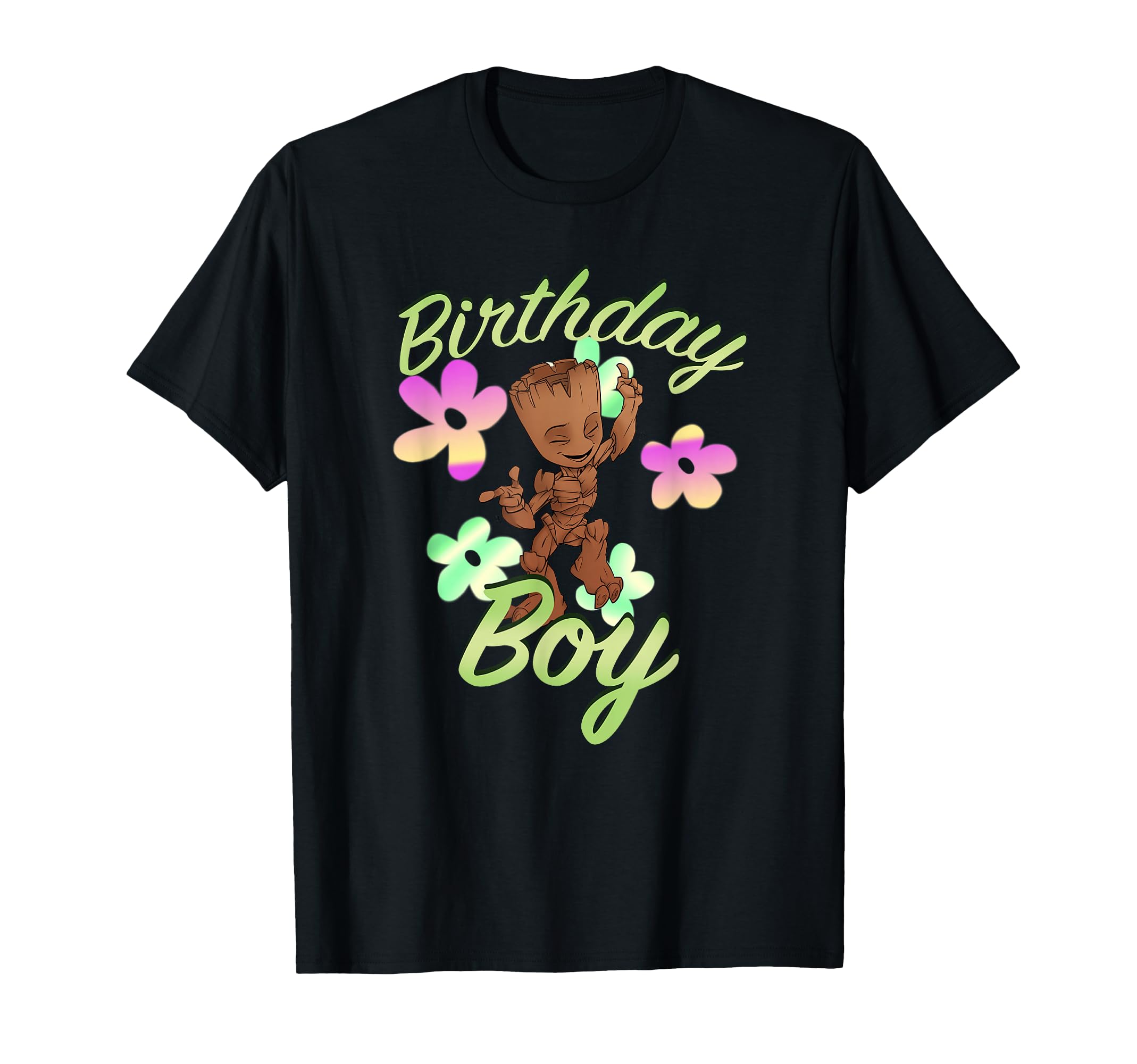 T-shirt Groot Marvel cadeau anniversaire garçon motif fleurs - 2