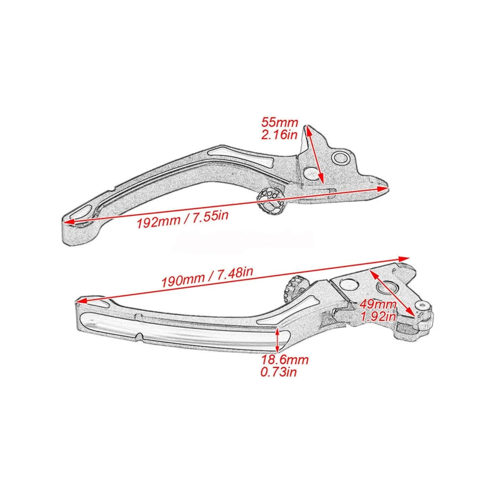 Manetas Freno para V-Rod para VRSCAW 2006-2014 para Rod para VRSCD para VRSCR 2003-2014 Palancas de Embrague de Freno de Motocicleta Embrague Palanca Freno