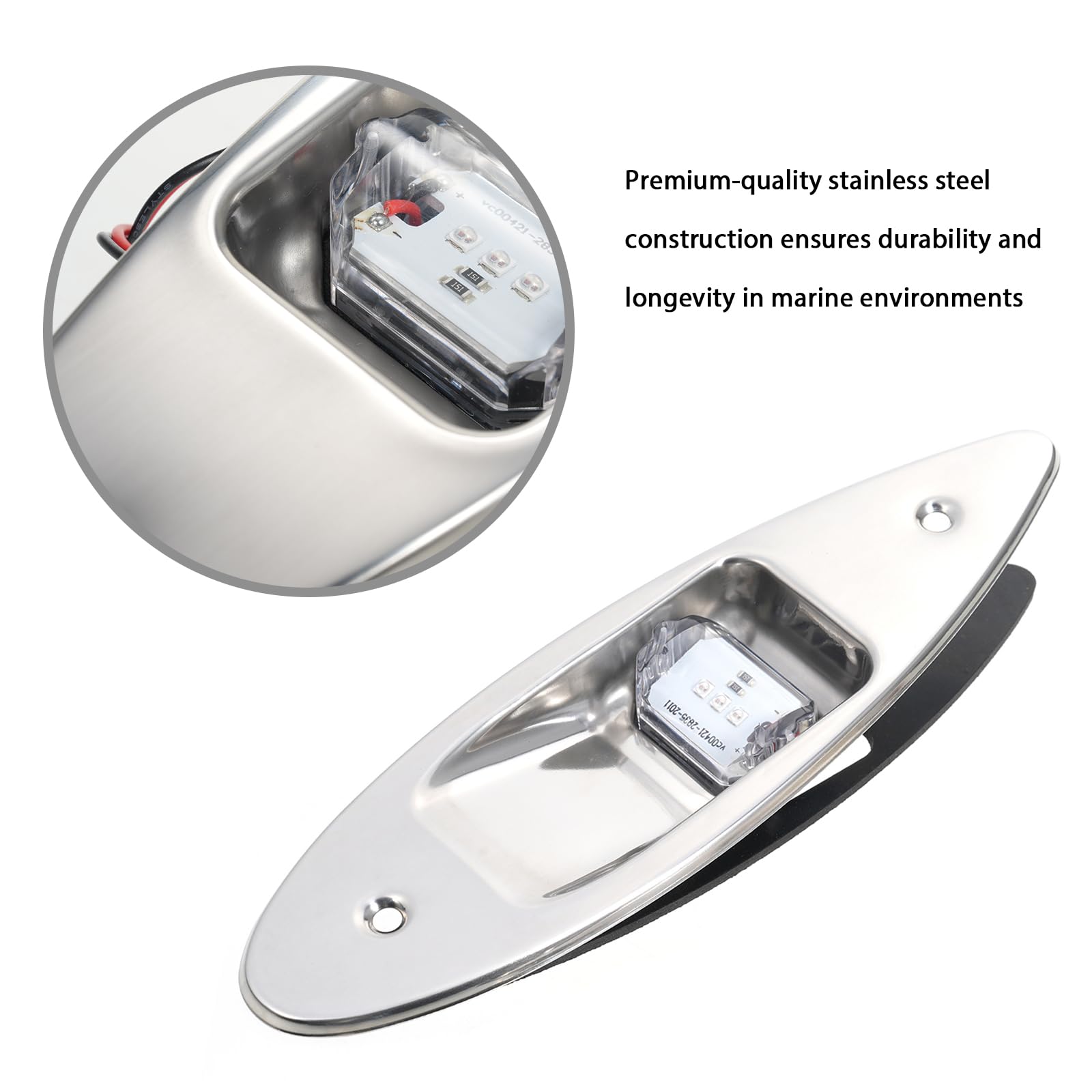 aqxreight Luci di Navigazione a LED 2 Pcs 12v Luci di Navigazione per Barca Marina Rossa e Verde