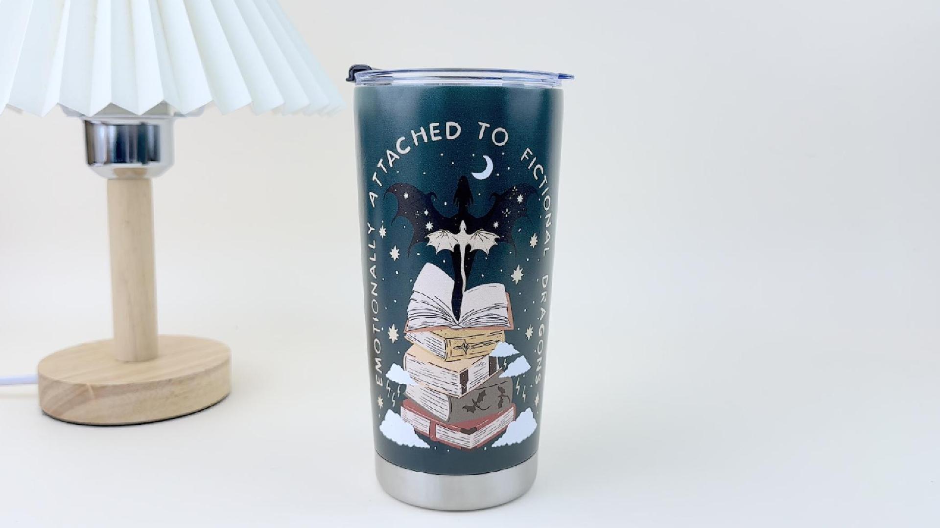 Taza Térmica Fourth Wing con Diseño de Dragón miniatura 7