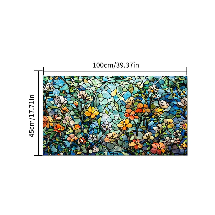 Zielona pomarańczowa szara matowa folia okienna, prywatność, samoprzylepna, statyczna, przylegająca, do okien łazienkowych, bez kleju, matowa folia, 45 x 100 cm, opakowanie 4 szt