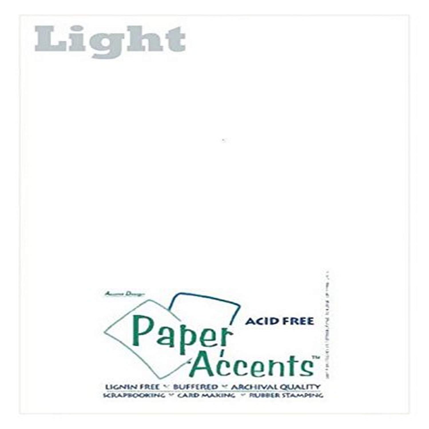 Accent Design Paper Accents ADP8511-25.901 No.21 8.5" x 11" White Light Art and Craft Vellum