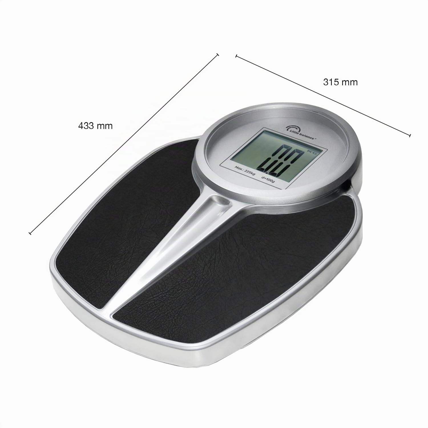 Pese-personne - LITTLE BALANCE - 8327 - PRO M 225 - Balance électronique - 225 kg / 1 kg - Noir / Argent
