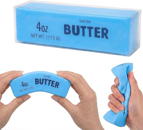 Butter Squishy Slow Rising Stress Relief Tool,New 2026 Squeeze Ball Realistic Butter Stick Soft Squeeze Tool,Portable Squishy for Adults Anxiety & Stress Relief, Sensory Gifts for Office(Blue)