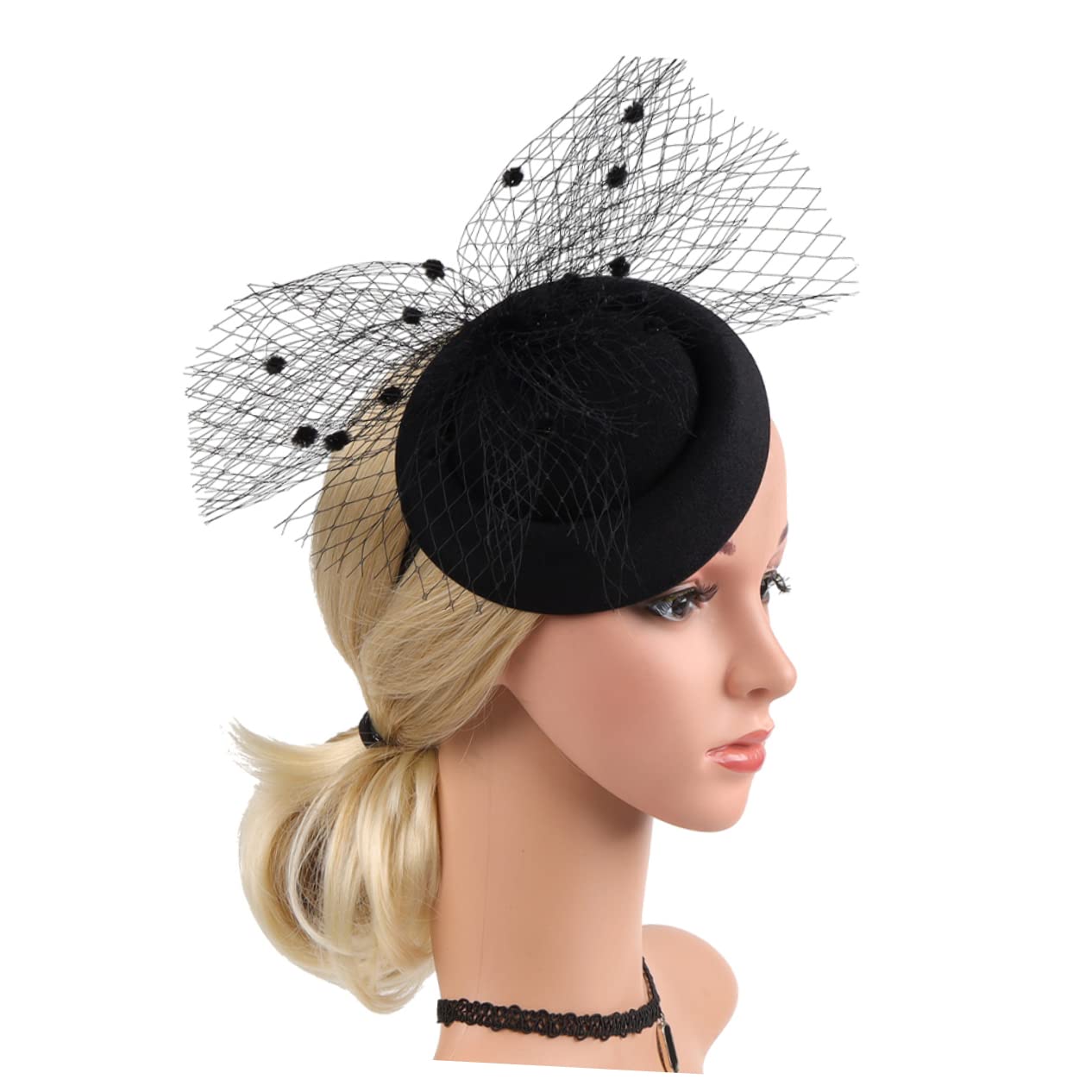 SHERCHPRY 2pcs Tea Party Cappello Sposa Donna Cappello Lana Modellazione