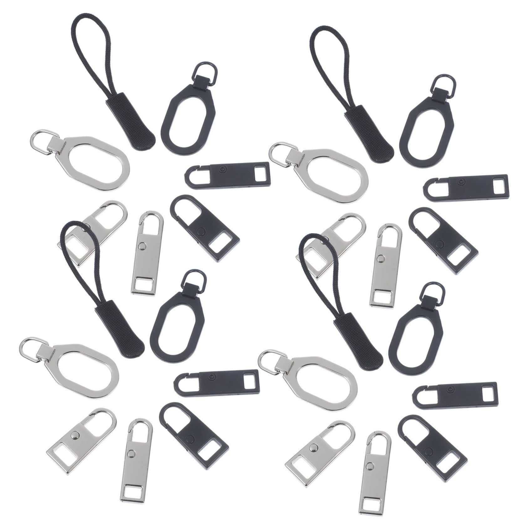 Operitacx 96piezas Kit De Reparación De Tiradores De Reemplazables Para Ropa Mochilas y Equipaje Accesorios y Prácticos