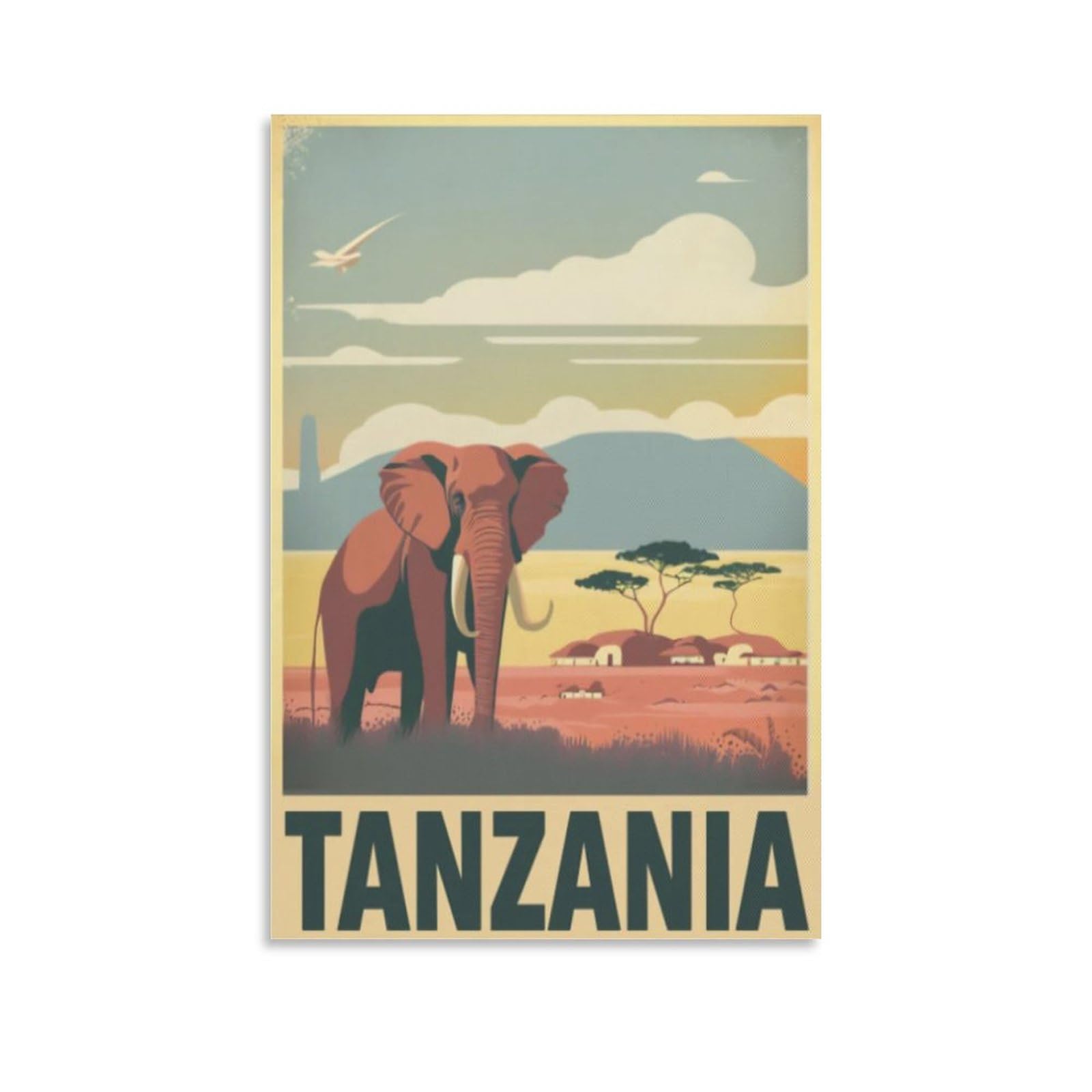 Tanzania Vintage Travel Posters Landscape 08x12inch(20x30cm) Wall Art Picture Print Canvas Art Poster Modern Family Bedroom Decor Posters