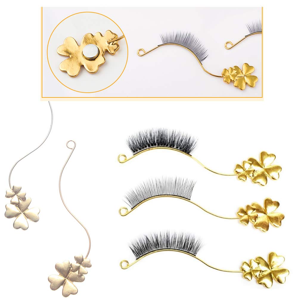 Amazon.com : TXIN 6 Pairs False Eyelash Eyelashes Extensions Display Holder  Metal Rose Flower & Clover Shape Magnetic Try On Stick, Fake Lashes Magnet  Grafting Eyelashes Auxiliary Tool : Beauty & Personal Care