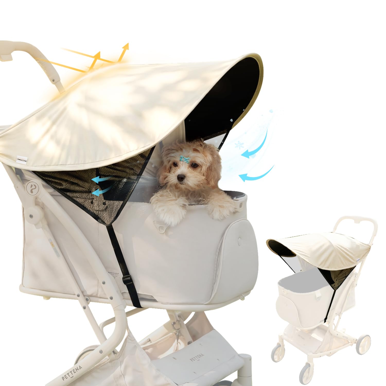 Amazon | PETTENA ペットカート サンシェード 夏用 日よけカバー UV99