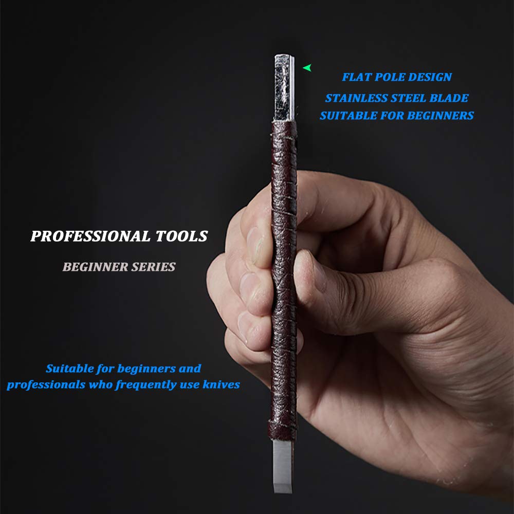 3 Stück, professioneller Wolfram-Schnitzwerkzeuge, Flachrod-Serie Handgeschnitzte Set, Hartmetall-Präzisionsschleifkopf, Anfänger