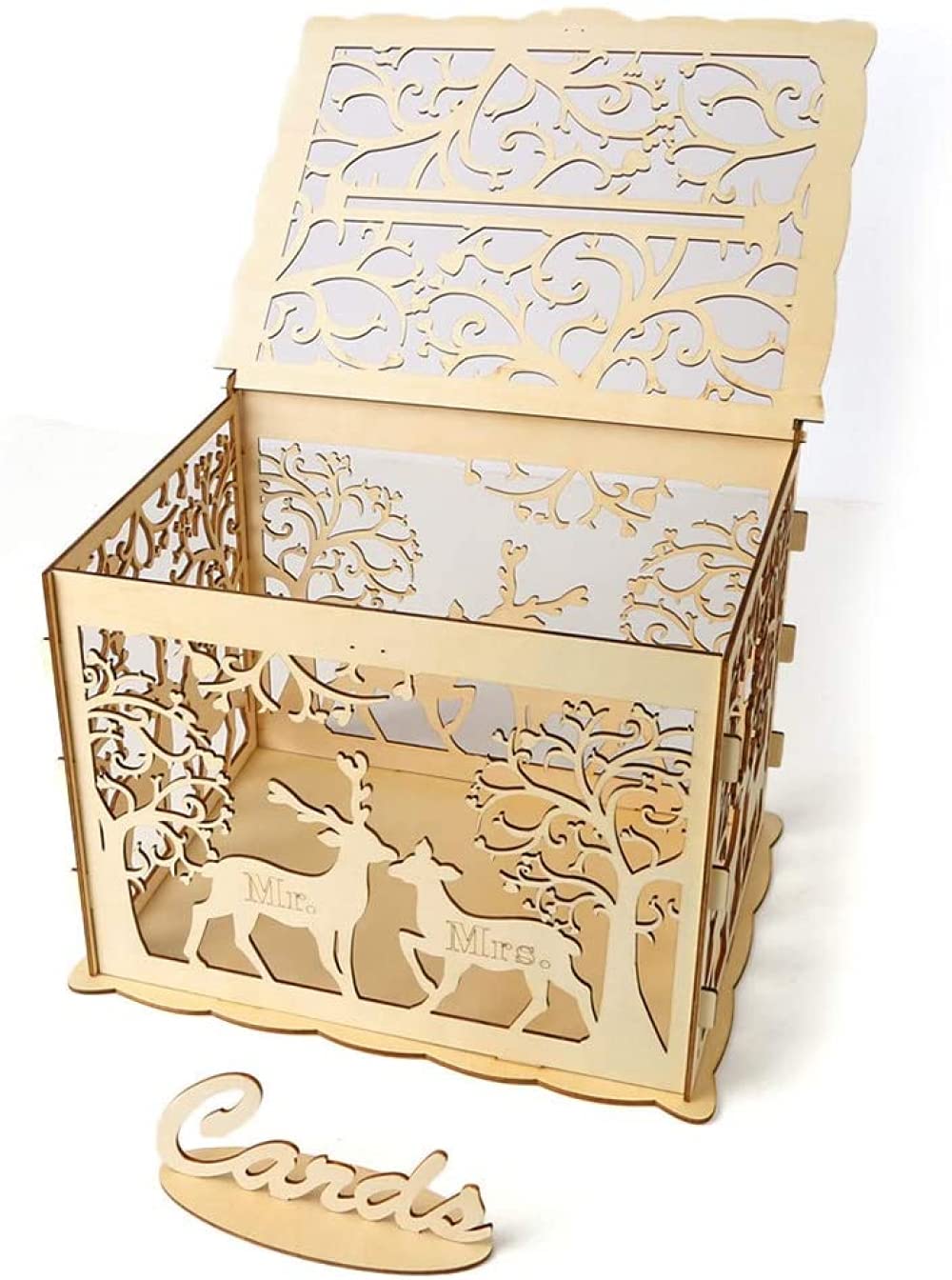Scatola Di Carte Di Nozze Fai-da-te Con Serratura Scatola Di Carte Di Legno Rustica Scatola Di Carte Regalo Perfetta Per Matrimoni Wedding