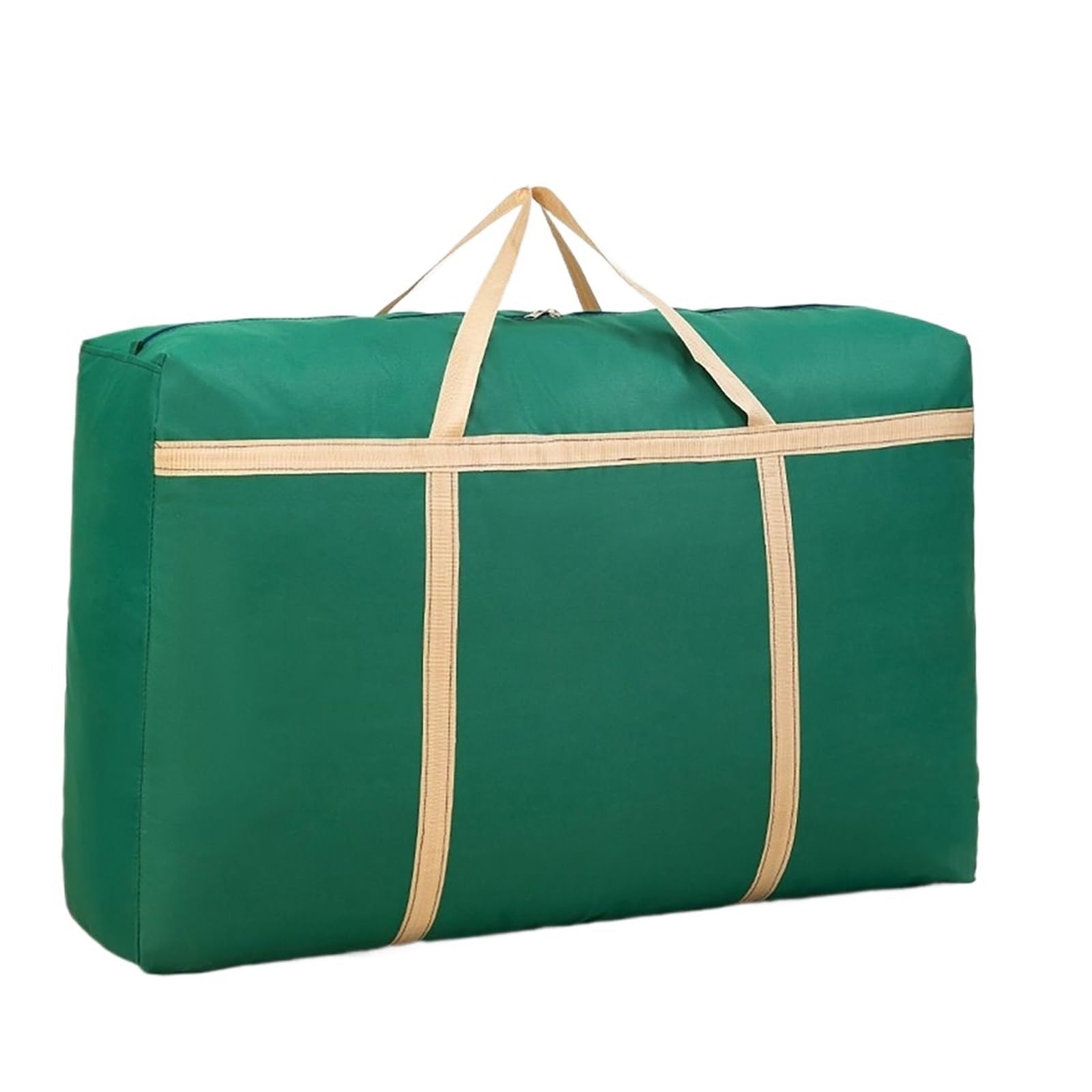 RRYPBOVG Foldable Blanket Storage Bags 3PCS Oxford Cloth Clothes Storage Bags Large Capacity Bidirectional Zipper Closet Organizer Moving Luggage Luggage Pack Home Travel(GREEN,105L)