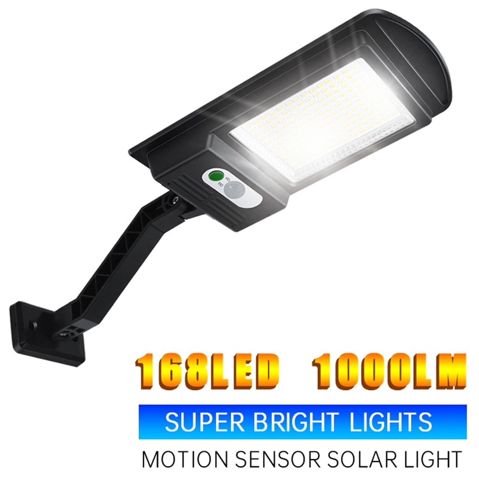 Naświetlacze LED, Solarna Lampa Uliczna Z Czujnikiem Ruchu Solarna Lampa Parkingowa 168 LED IP65 Zewnętrzna Lampa Słoneczna Do Ogrodu Garden Street Jasne światło Robocze (Color : Nero, Size : 4PCS)