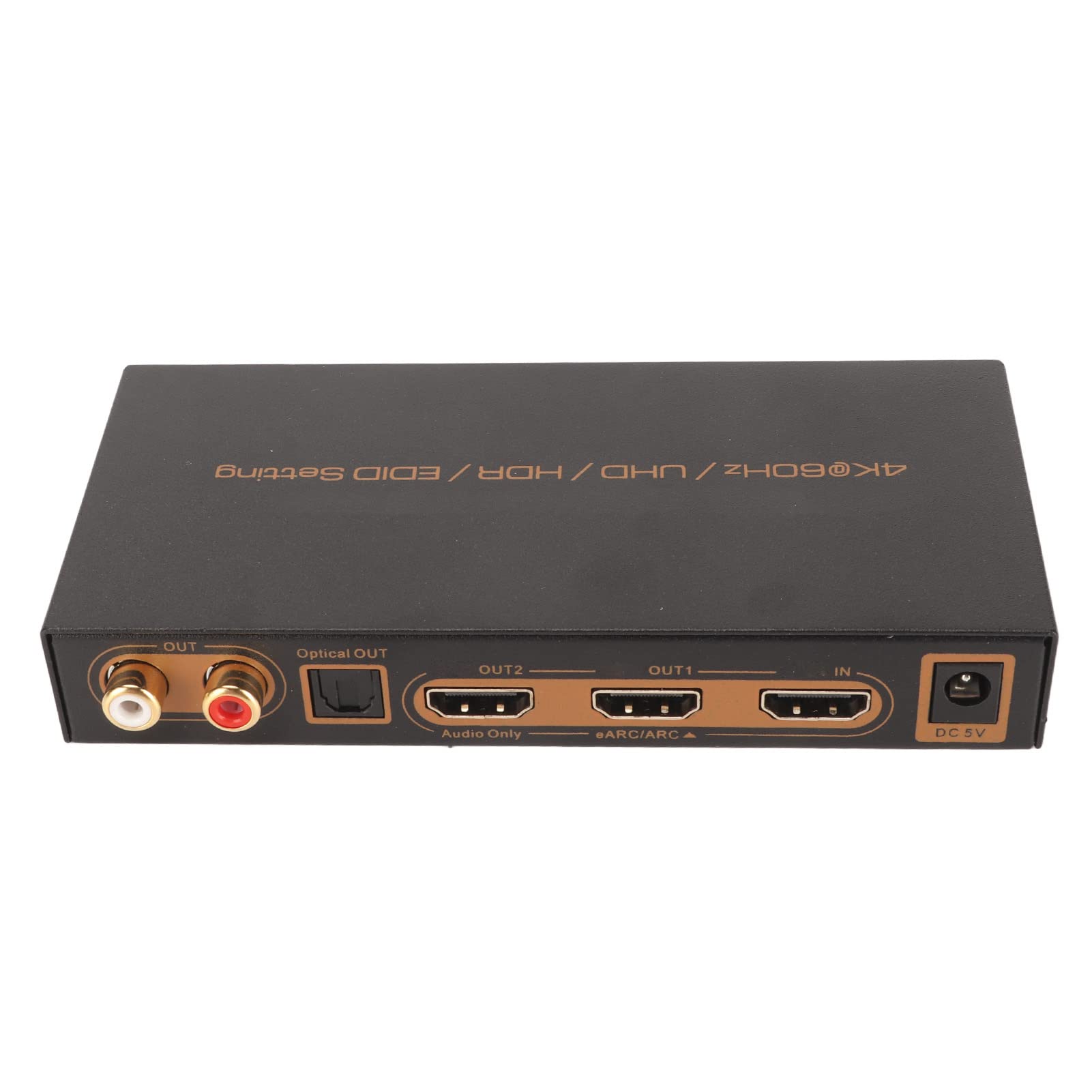 Extractor de Audio HDMI Ultra HD 4K 60Hz 18Gbps 2.0 EARC/ARC Con Salida Óptica, y HDMI, Compatible Con Dolby/DTS/Atoms