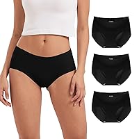 INNERSY Mutande Senza Cuciture Donna Slip Invisibile Vita Media Culotte Microfibra Pacco da 3 (M)