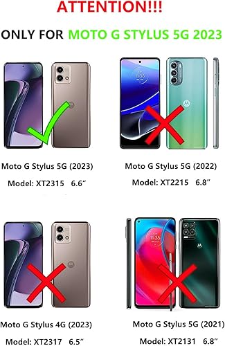 Miniatura 2 de CAIYUNL Funda para Moto G Stylus 5G 2023 con protector de pantalla, para mujeres y niñas, con purpurina líquida, flotante, lindo TPU suave y