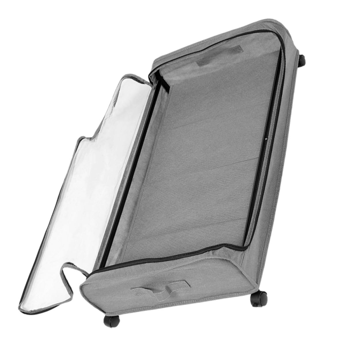 BESTOYARD Caja de Almacenamiento Debajo Cama con Ruedas, Bolsa de Almacenamiento de Ropa Hogar, Ligera y Resistente con Tapa Transparente para Organizar Espacios