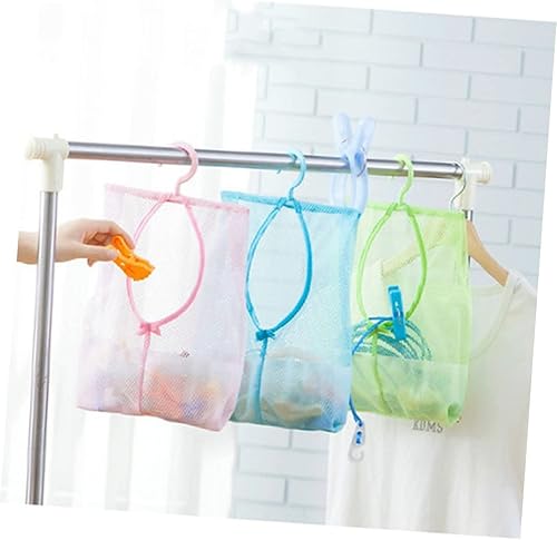 Miniatura 7 de DOITOOL Bolsa de malla para ropa sucia, 2 unidades, cestas de malla para lavandería, clips de malla para ropa, bolsa de malla con colgador, pinza