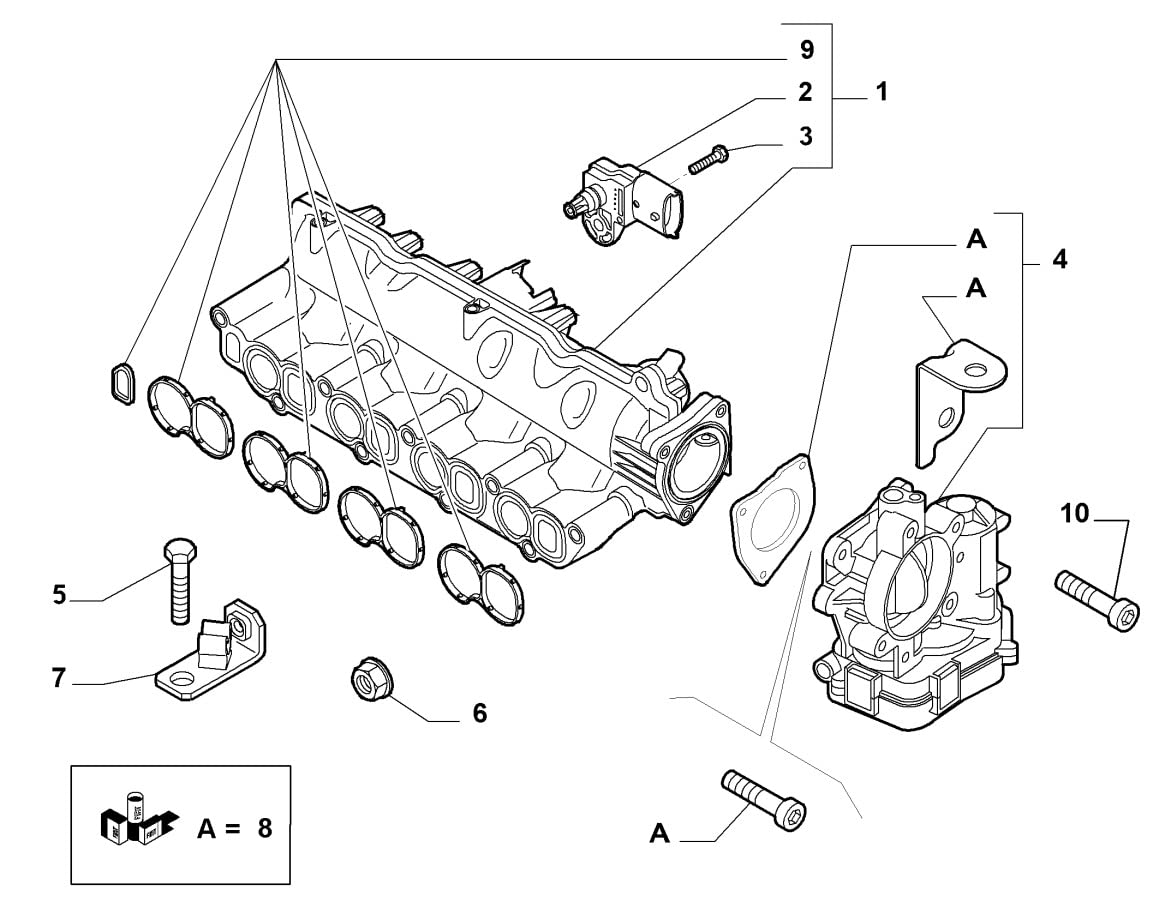 Guarnizione Valvola EGR Per Alfa Lancia 1.9 JTD CDTI 8V - Kit Piastra Di Chiusura - Foto 11