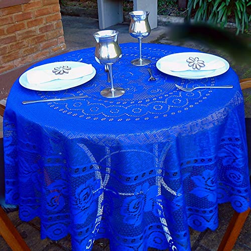 Toalha de Mesa de Fibra de Coco Redonda 4 Lugares 160 Diam. Cor:Branco