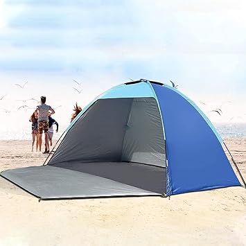 Amazon Iregro ビーチテント4人 3人用 サンシェードテント Uvカット フルクローズ コンパクト 全方向遮断 通気 Upf50 紫外線対策 簡易設置 日除けテント ビーチテント 海 川 湖 海水浴 川遊び 夏 アウトドア 日帰り取り運び便利 Iregro サンシェード シェルター